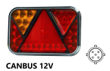Svetlo zadné 12V LED CANBUS Ľ s hmlovkou a bajonetom