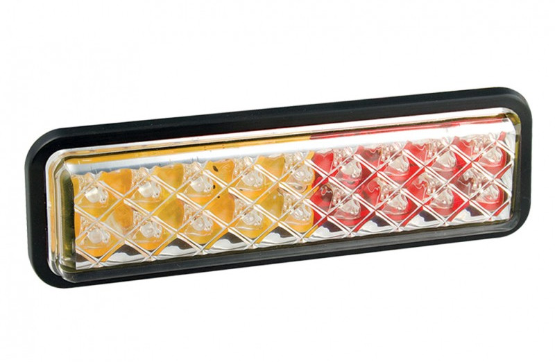 Svetlo zadné LED 3-funkčné 12/24V na zabudovanie Slimline
