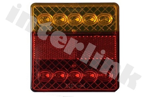 Svetlo zadné 10xLED 12V bez ŠPZ