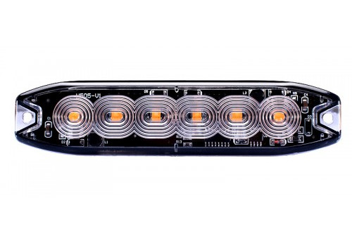 Výstražné osvetlenie smerové 6x LED oranžové SLIM