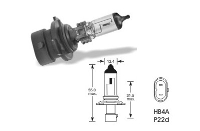 Žiarovka HB4A 12V 51W P22D
