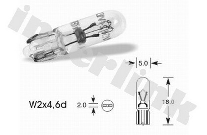 Žiarovka - ø5x18  12V 1,2W