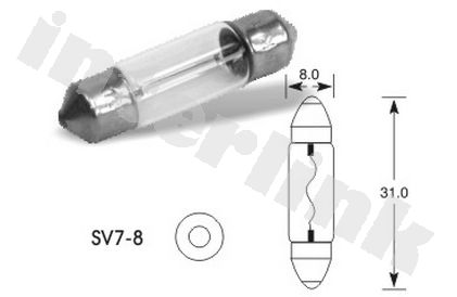 Sulfitka - ø8x31 12V 3W