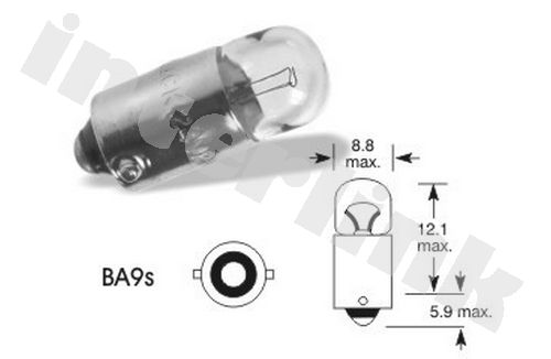 Žiarovka BA9s - malá 12V 2W