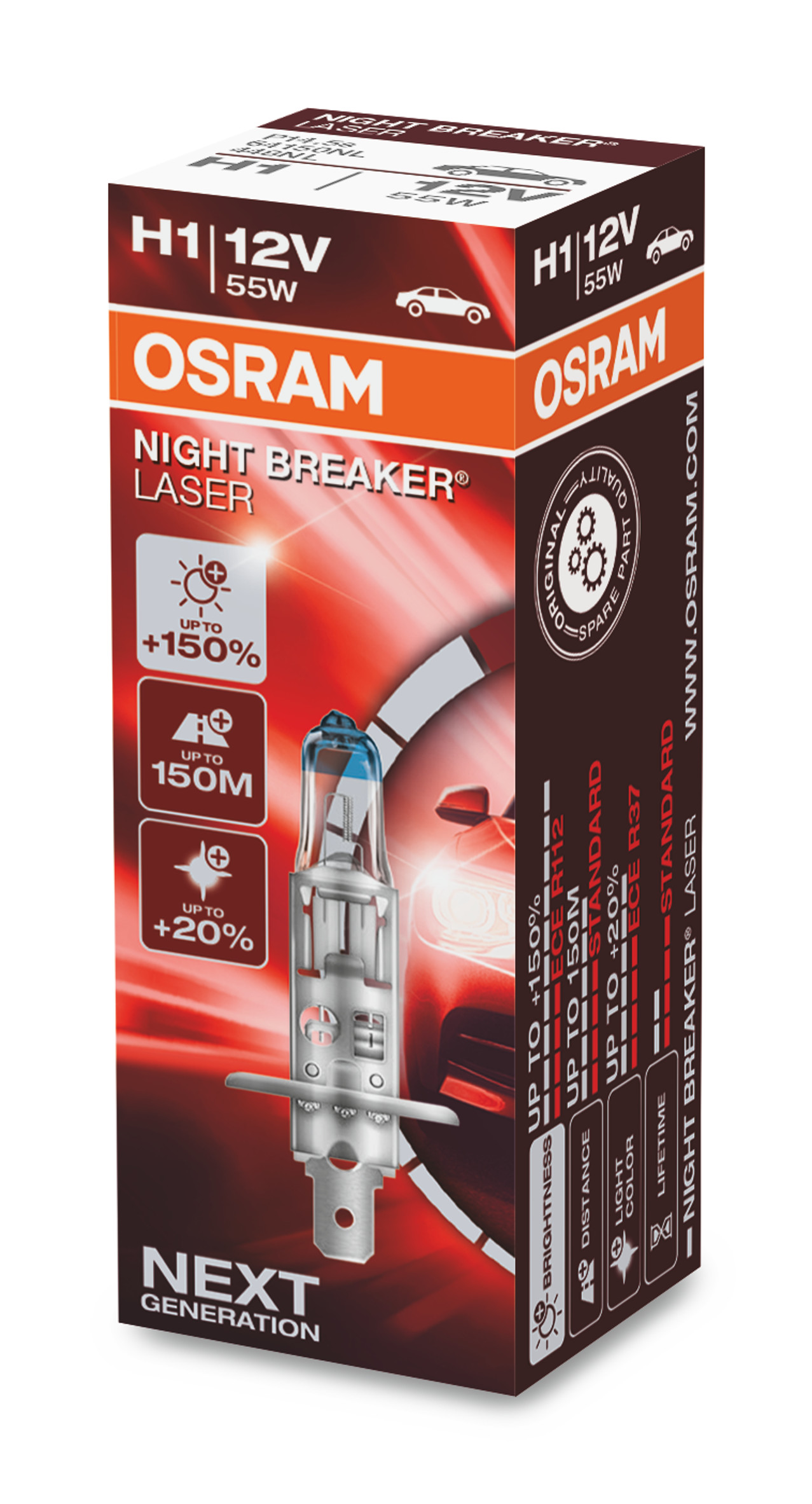 Žiarovka 12V 55W H1 OSRAM NIGHT BREAKER® LASER