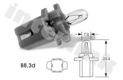 Žiarovka B8,3d 12V 1,2W