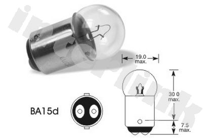 Žiarovka BA15d 12V 5W