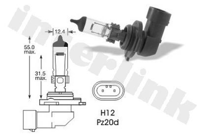 Žiarovka halogénová H12 12V 53W