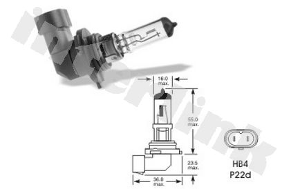 Žiarovka halogénová HB4 12V 51W