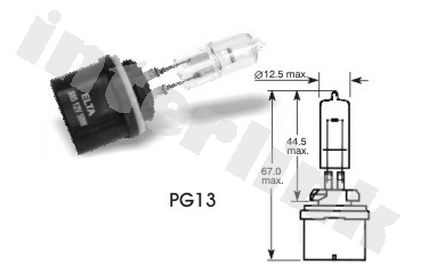 Žiarovka halogénová PG13 12V 50W