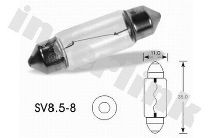 Sulfitka - ø11x35/38 12V 10W