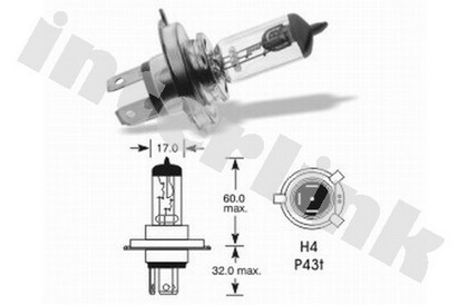 Žiarovka halogénová H4 12V 60/55W