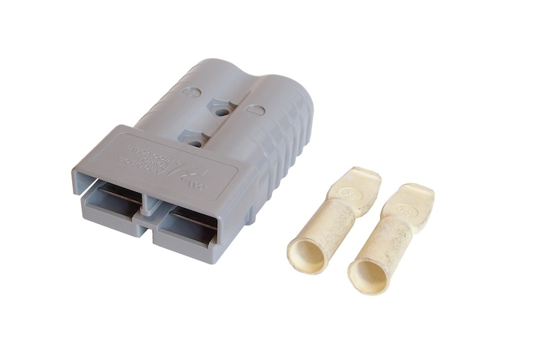 Konektor silový 2P sada do 13mm2 50A 600V - červený