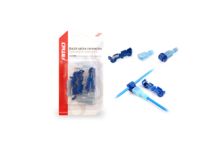 AMiO Elektrická rýchlospojka modrá typ-T 0,75-1,5mm2 15A - blister 5ks