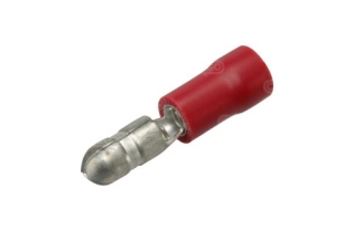 Kolík valcový izolovaný 4mm / 0,25-1,5mm2 - červený