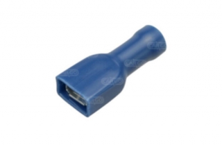 Dutinka plochá izolovaná 6,3mm / 1,5-2,5mm2 - modrá