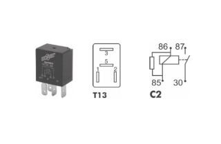 Mikrorelé spínacie 12V 25A s odporom