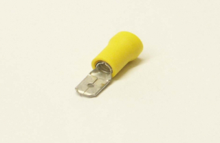 Kolík plochý izolovaný 6,3mm / 2,5-6mm2 - žltý