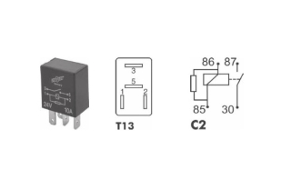 Mikrorelé spínacie 24V 10A s odporom