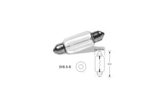 Žiarovka - sufitka 24V/18W SV8,5-8 (15x42mm) dlhá široká