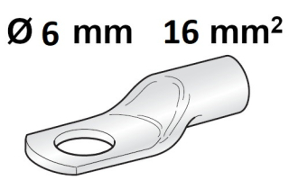 Očko na batériový kábel 6mm / 16mm2