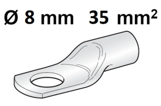 Očko na batériový kábel 8mm / 35mm2