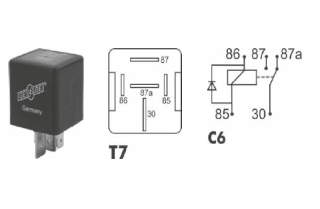 HD relé prepínacie s diodou 12V 80/100A vodotesné