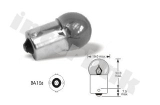 Žiarovka BA15s - malá 12V 10W natural amber